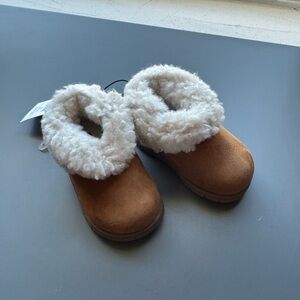 Carter's Brown and Cream Fuzzy Booties